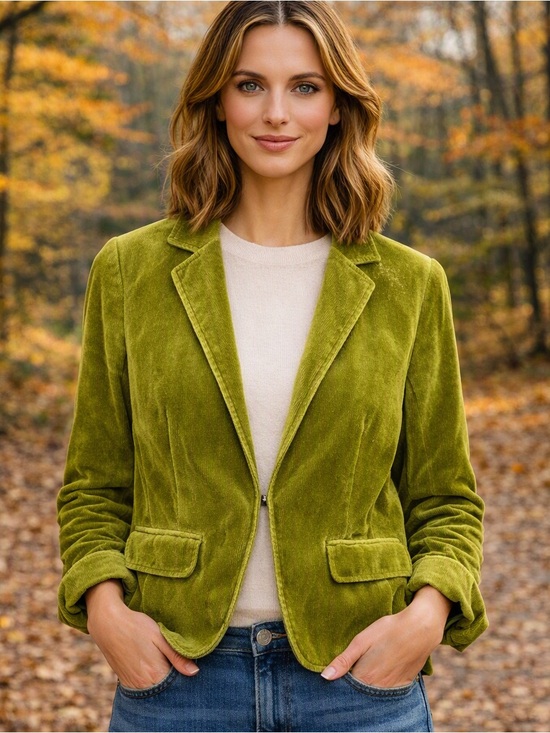 J. Crew Jackets & Blazers - J.Crew Green Velvet Blazer Jacket - Classic Tailored Fit